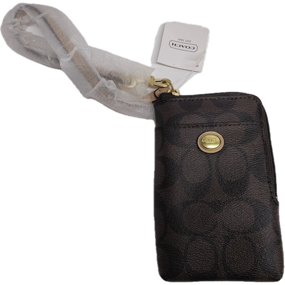 Coach Peyton Signature Wristlet Mini Wallet Tech Phone F62926 Rare NWT